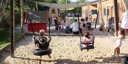 Rart at være på Mariehønens hyggelige legeplads